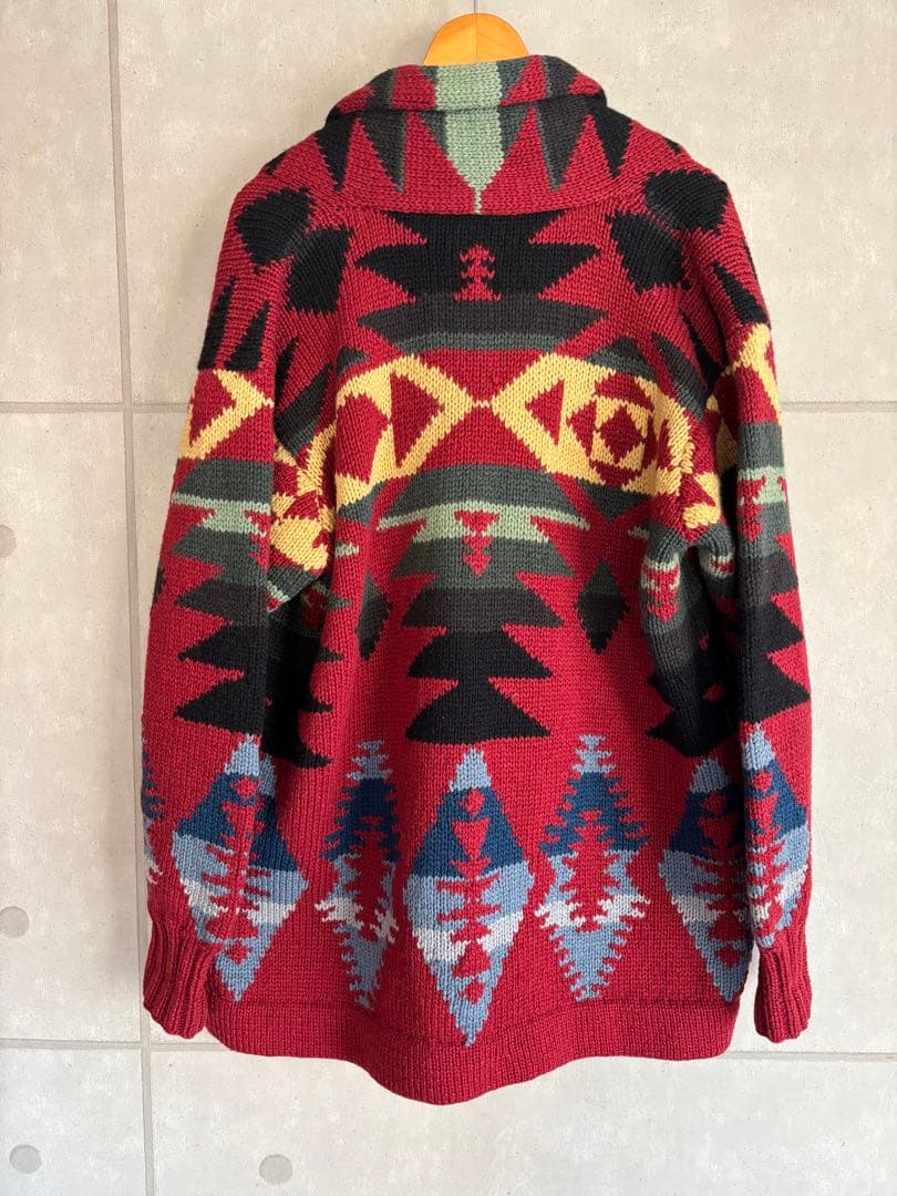 ラルフローレン　ポロカントリー　ネイティブ　カーディガン　コンチョ