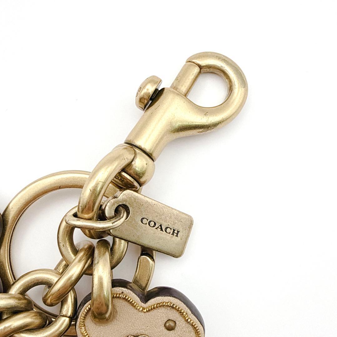 希少✨ COACH コーチ ティーローズ キーチャーム キーリング ラメ Y2K