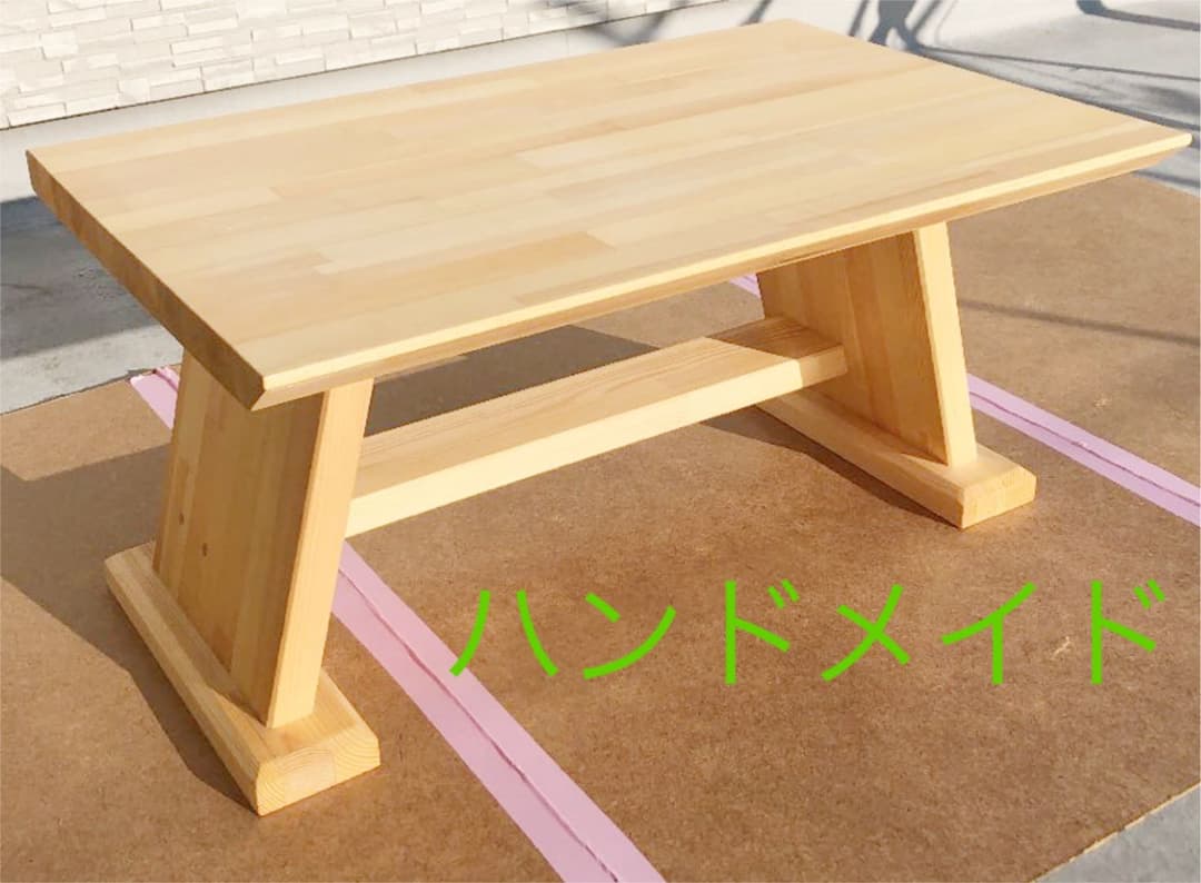 ハンドメイド　テーブル ローテーブル 蜜蝋