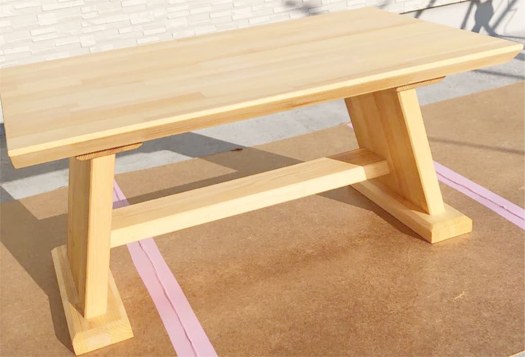 ハンドメイド　テーブル ローテーブル 蜜蝋