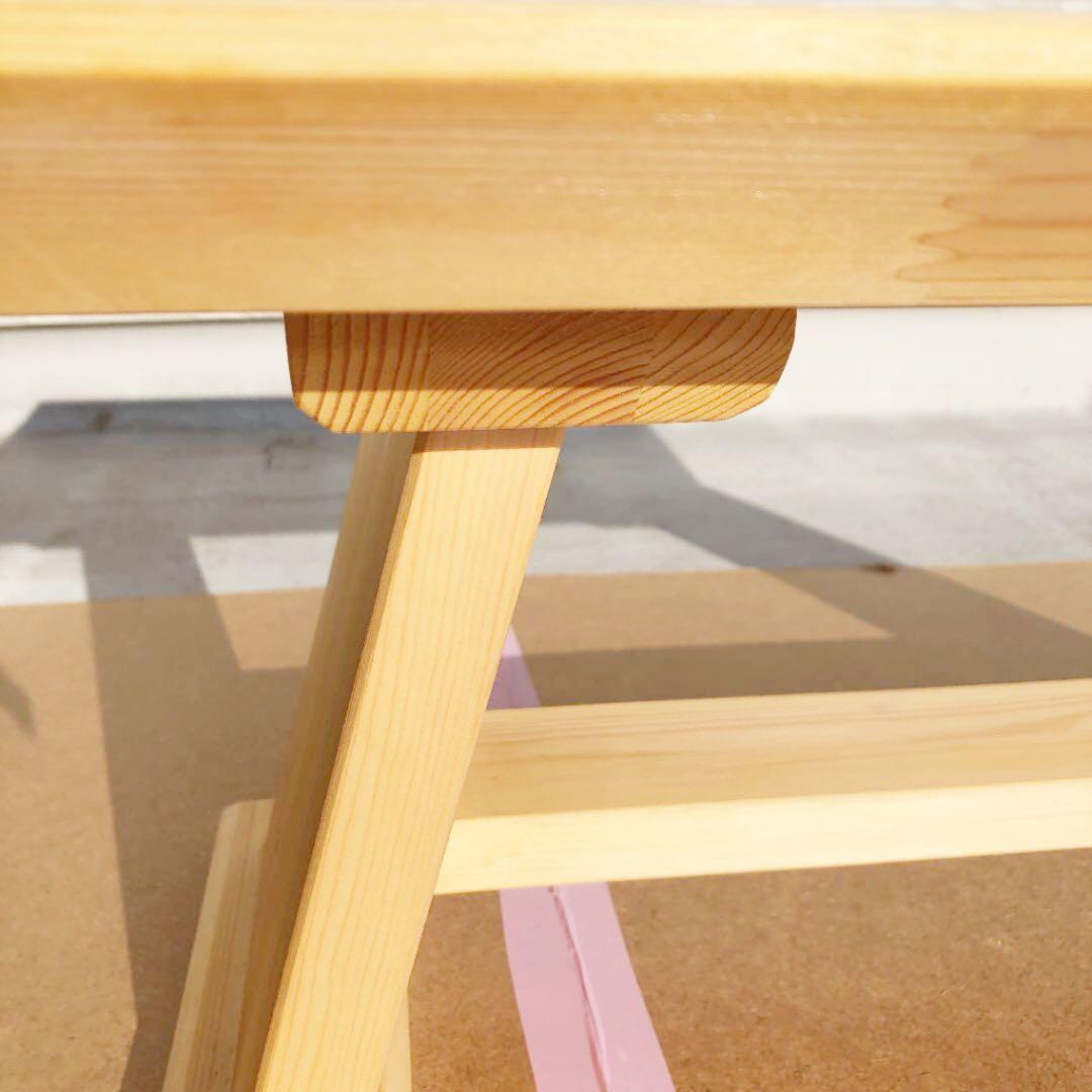 ハンドメイド　テーブル ローテーブル 蜜蝋