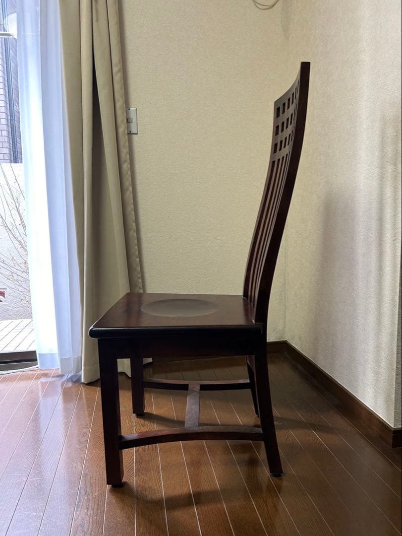 バリ家具　ダイニング　ハイバックチェア　チーク　無垢材