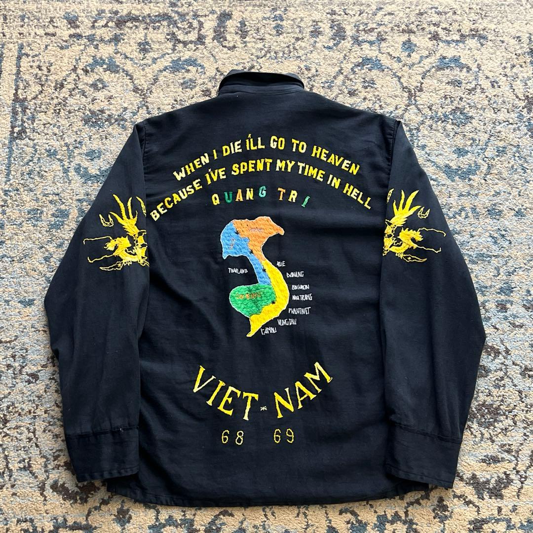 60s ベトジャン スーベニアジャケット 刺繍 ヴィンテージ オリジナル 70s