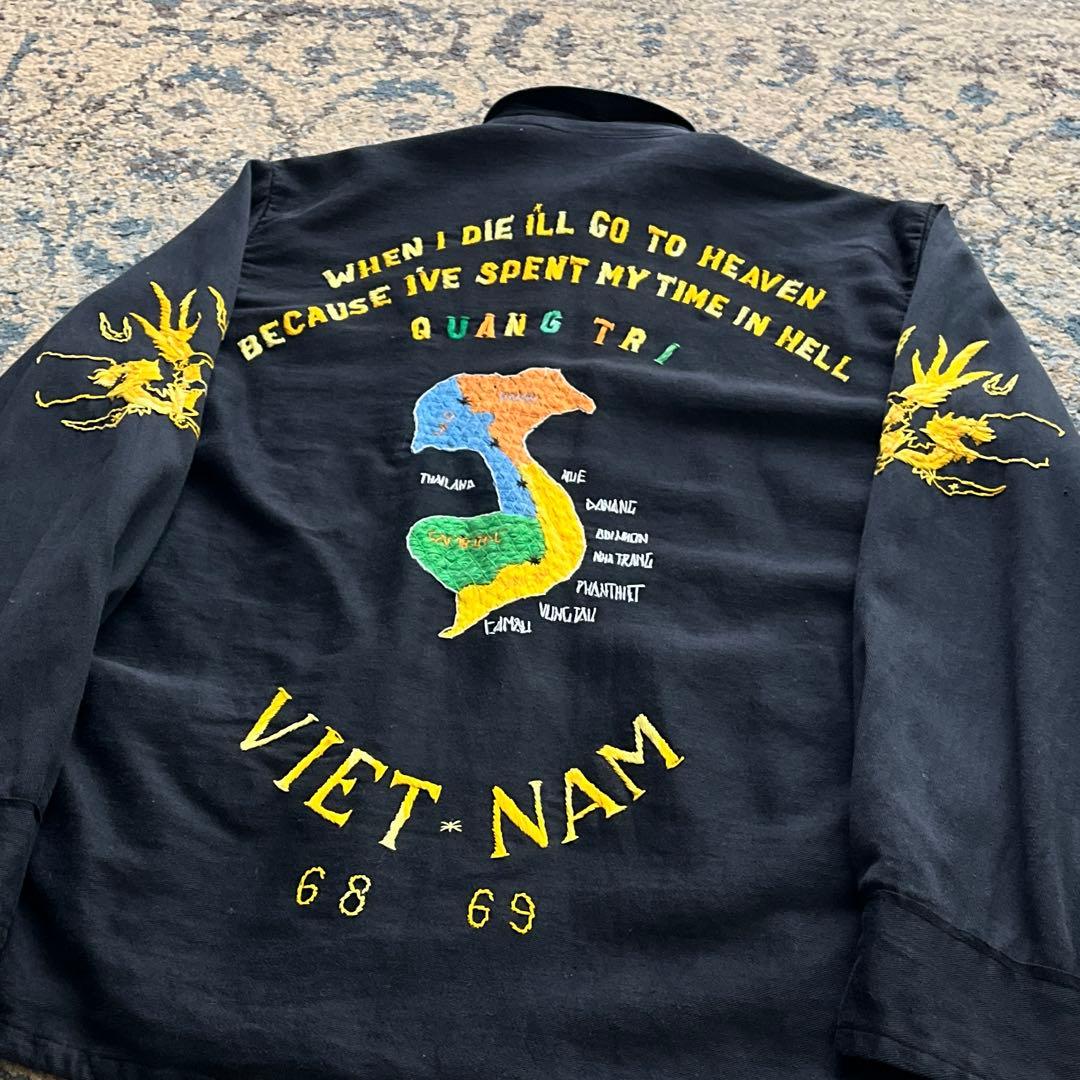 60s ベトジャン スーベニアジャケット 刺繍 ヴィンテージ オリジナル 70s