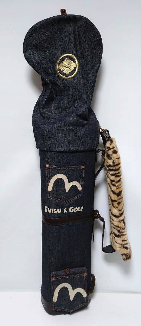極上極美品✨EVISU＆GOLF デニム キャディバッグ フード一体型初期モデル