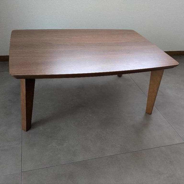 ブラウン木製長方形こたつ