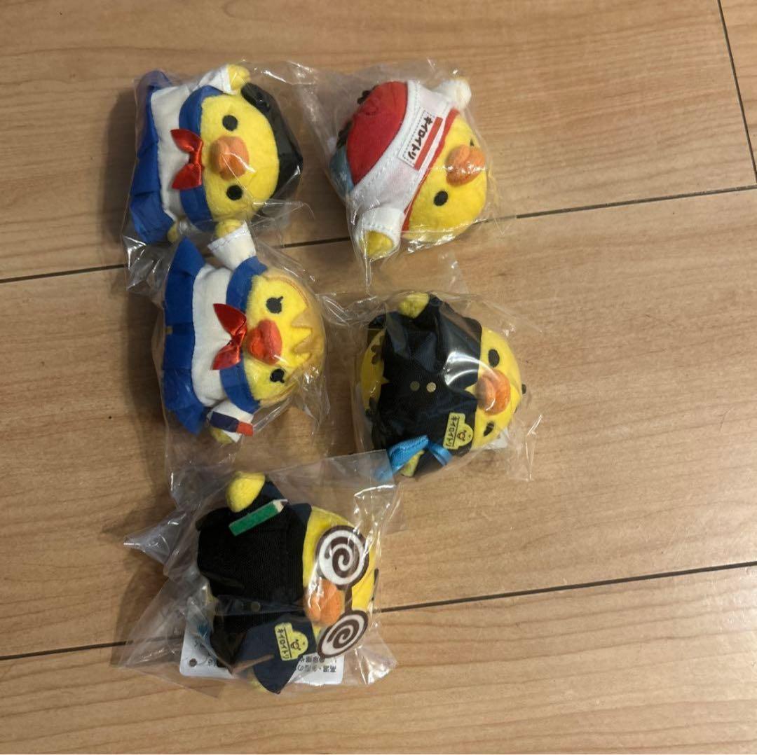 キイロイトリ学園　てのりぬいぐるみ　5点セット