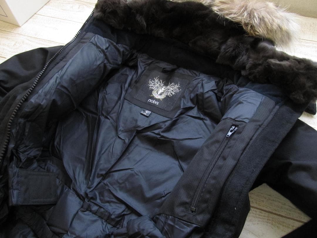 （*）様 Nobis ノビス レディース ダウンコート L ブラック/▲BJX