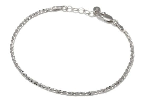 10K ホワイトゴールド ツイストスパークルブレスレット AVALANCHE