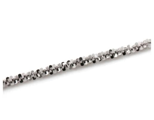 10K ホワイトゴールド ツイストスパークルブレスレット AVALANCHE