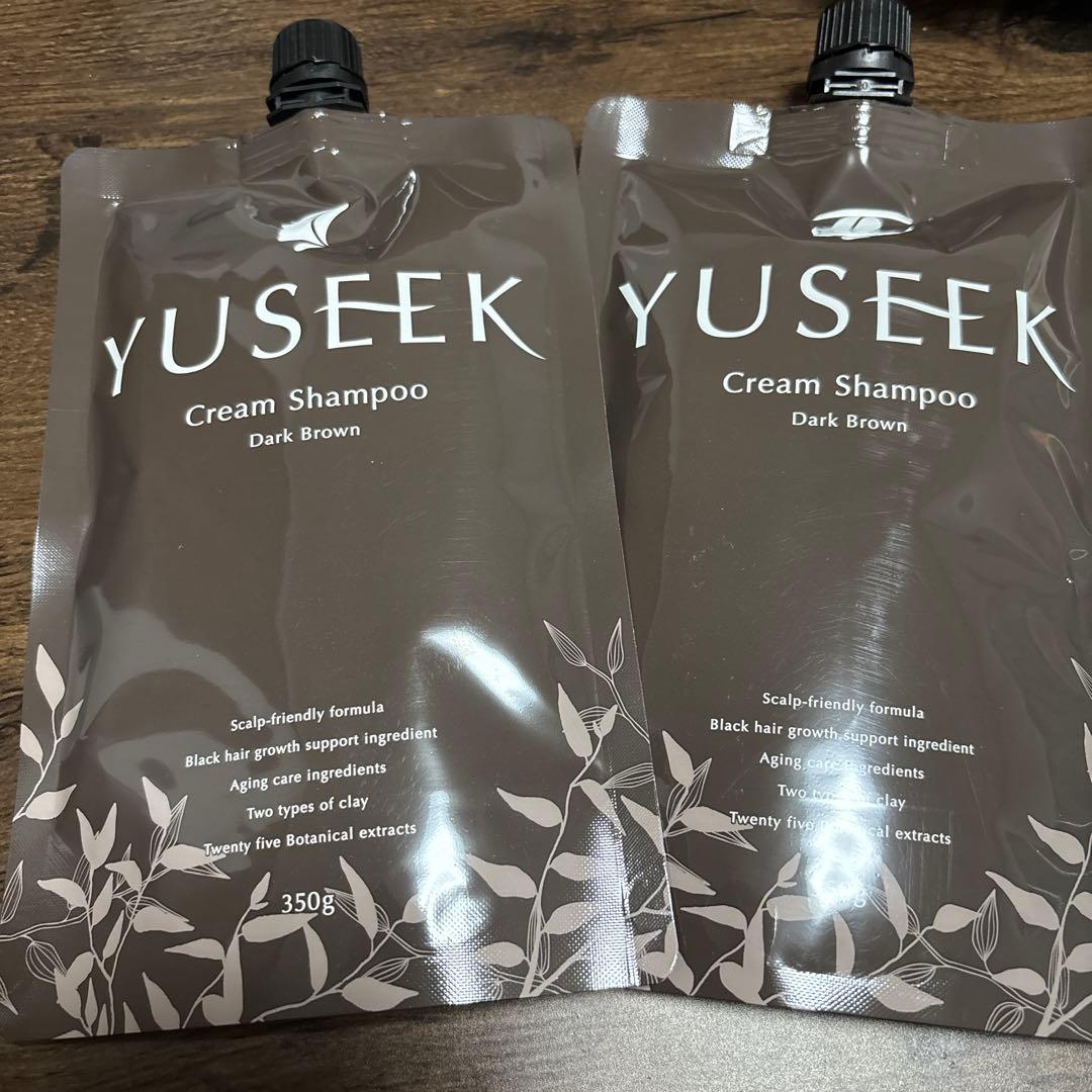YUSEEK Cream Shampoo Dark Brown 350g ２個
