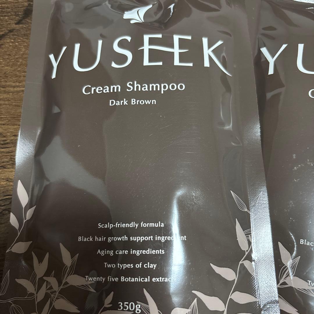 YUSEEK Cream Shampoo Dark Brown 350g ２個