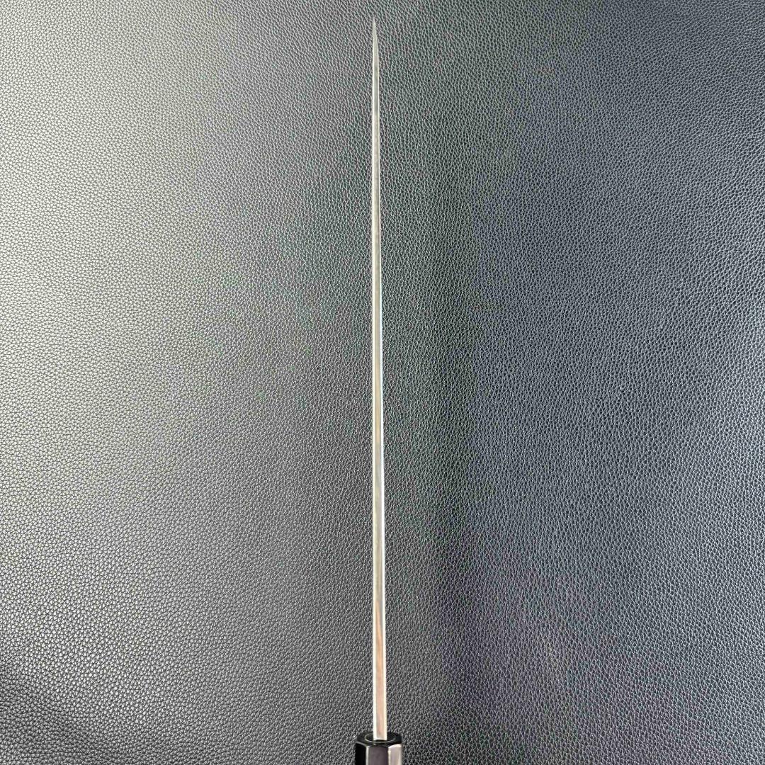 9493 新品 ダマスカス 柳刃包丁 尺 風紋の刃 105層 黒檀黒水牛角八角柄