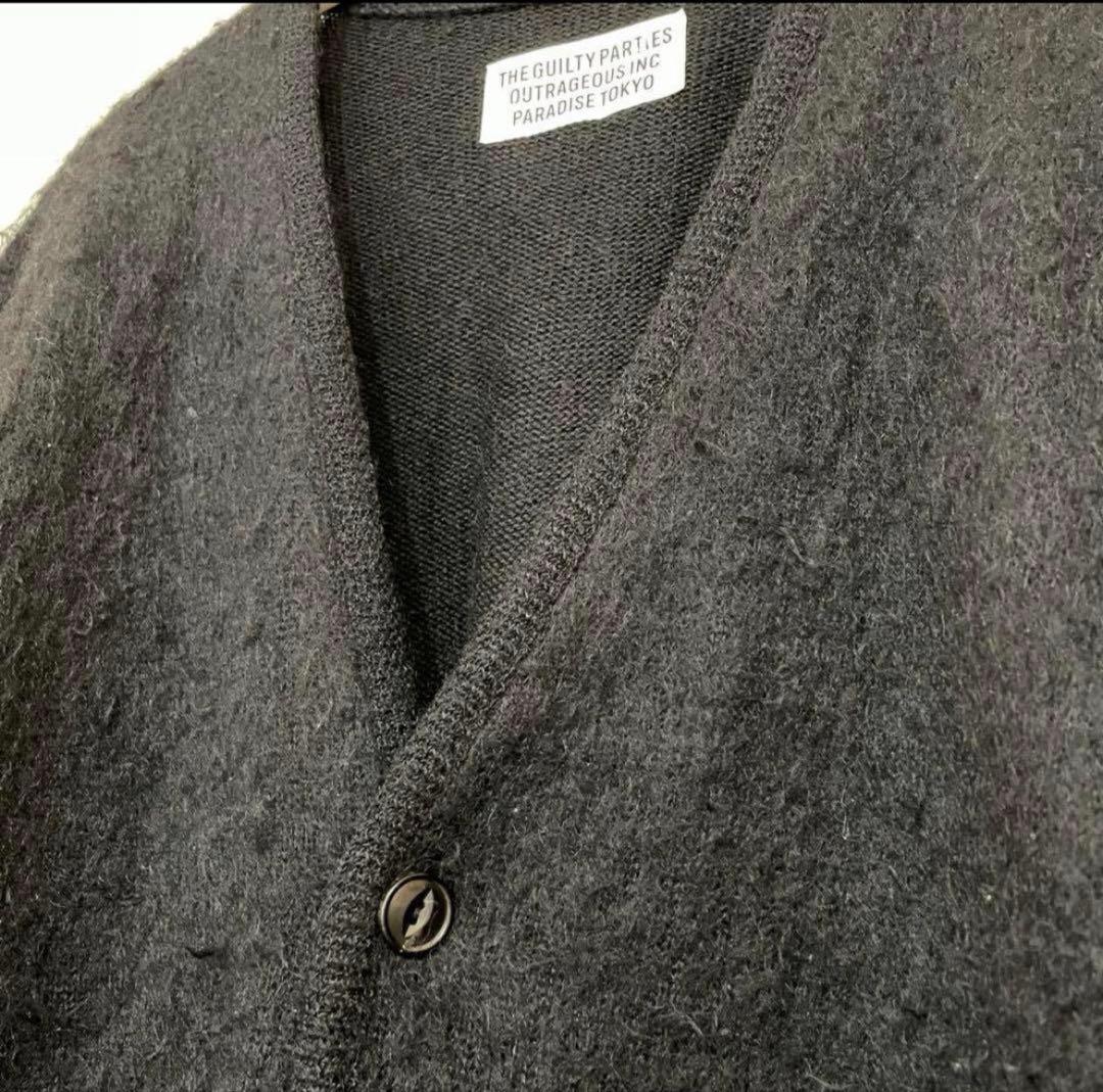 【即完売】ワコマリア　モヘアカーディガン　ブラック　Sサイズ　野村訓市