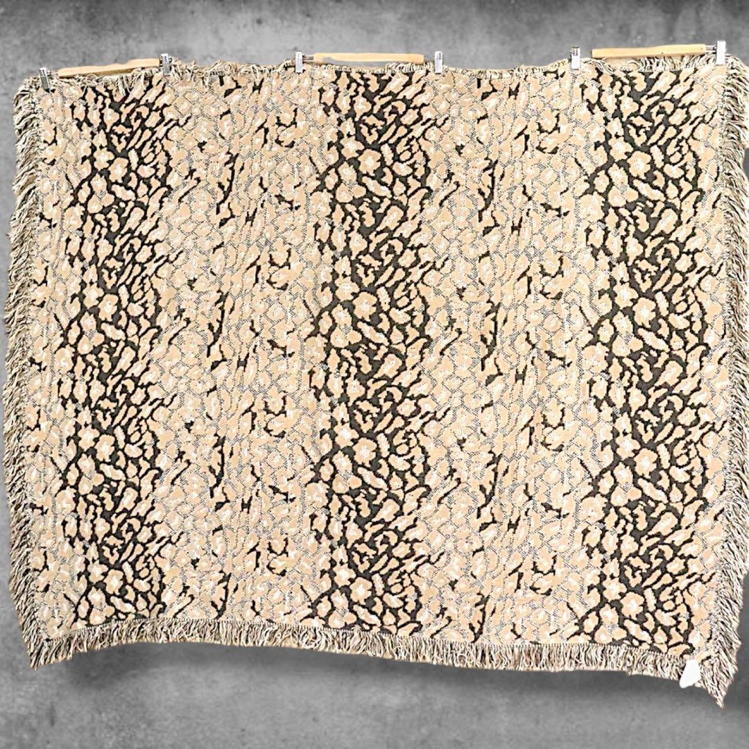 BOiD レオパード ラグ マット 古着 ヒョウ柄 動物 アニマル柄 総柄 絨毯