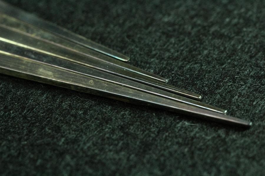 金谷五良三郎 南陵結び黒文字 銀製 スティック 重43g 共箱(K-XA805)