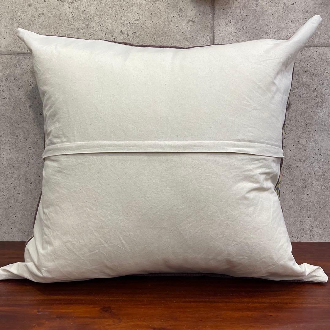 クッションカバー フランスヴィンテージ 刺繍のリメイク 手刺繍 France