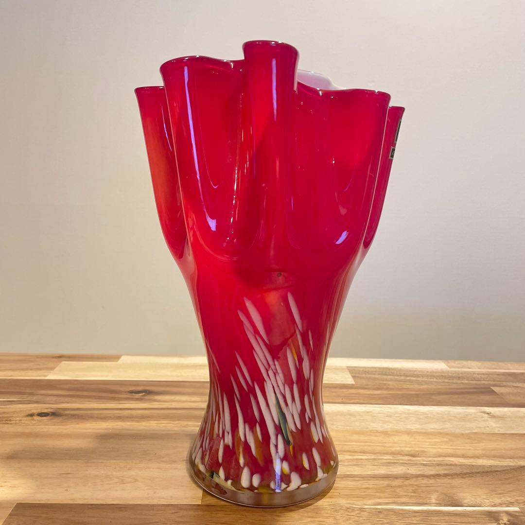 【美品】花瓶　マルティグラス　昭和レトロ　アンティーク