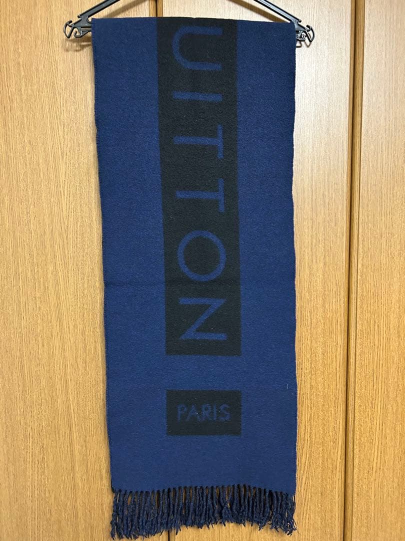 ルイヴィトン マフラー エシャルプ バローダ カシミヤ100% ネイビー