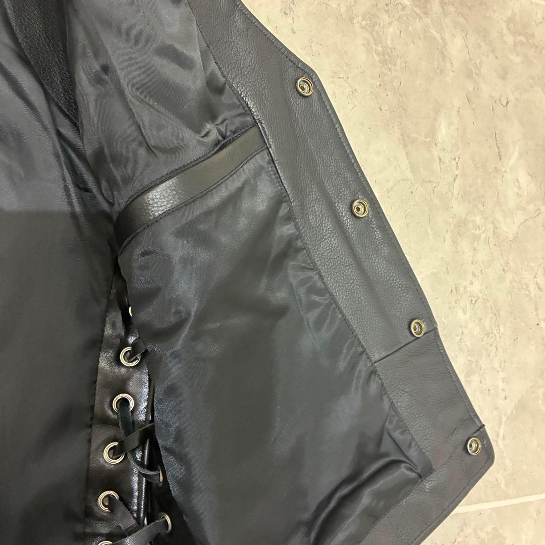 【名作】Harley-Davidson　レザージャケット　レザーベスト　黒刺繍