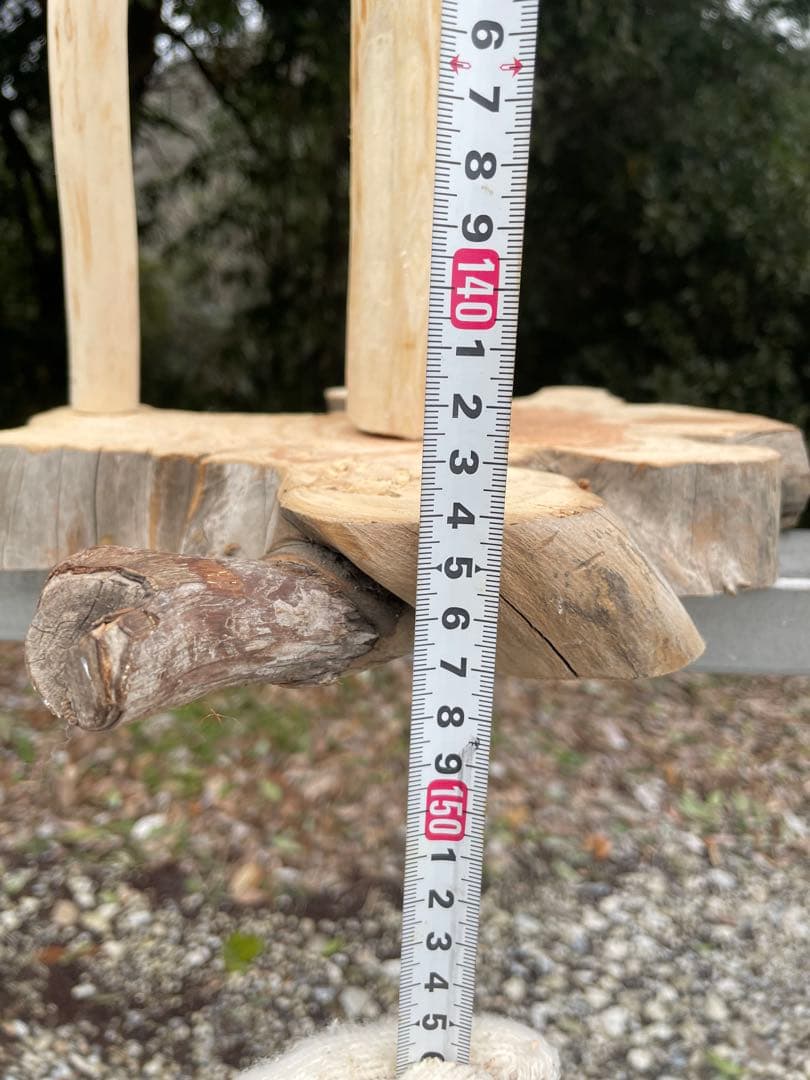 【訳あり】国産ヒノキ　鳥用止まり木　大型スタンド　約147センチ　中型インコ用