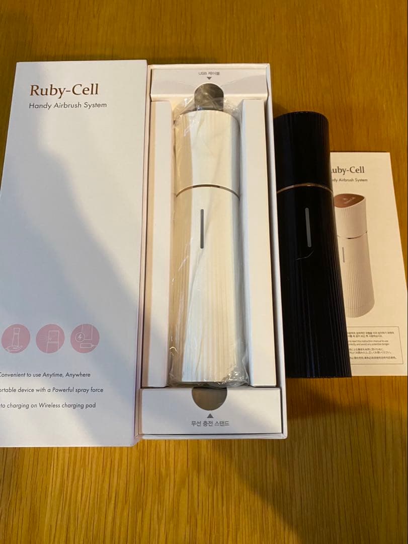 Ruby-Cell ハンディエアブラシシステム ホワイト　ブラックおまけ