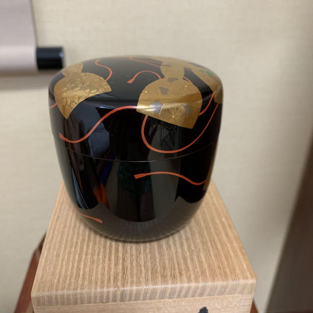 お値下げ　茶道具　輪島塗　若島孝雄作　大棗　鼓