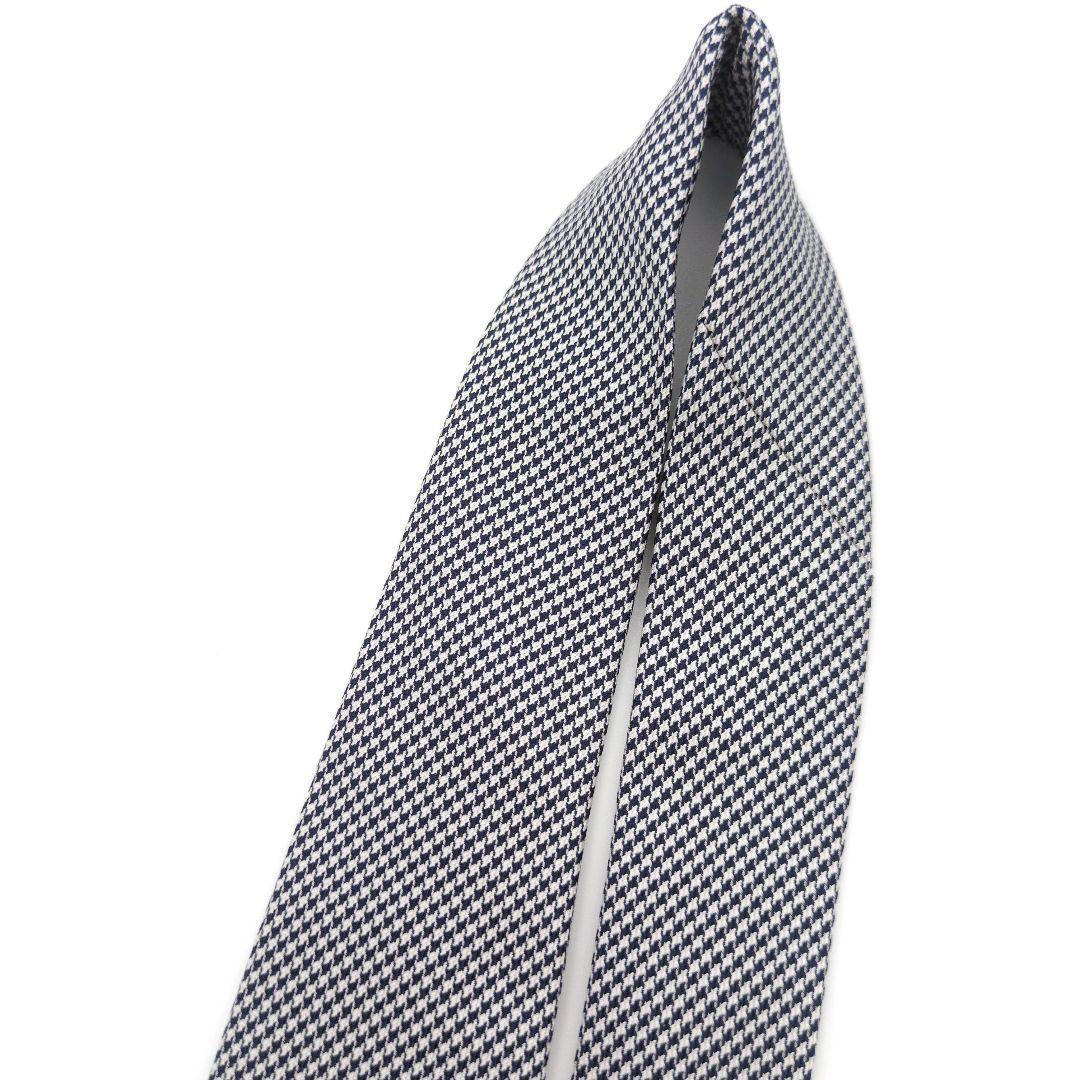 【新品未使用】ラルフローレン ネクタイ ネイビー ホワイト 千鳥格子柄 高級