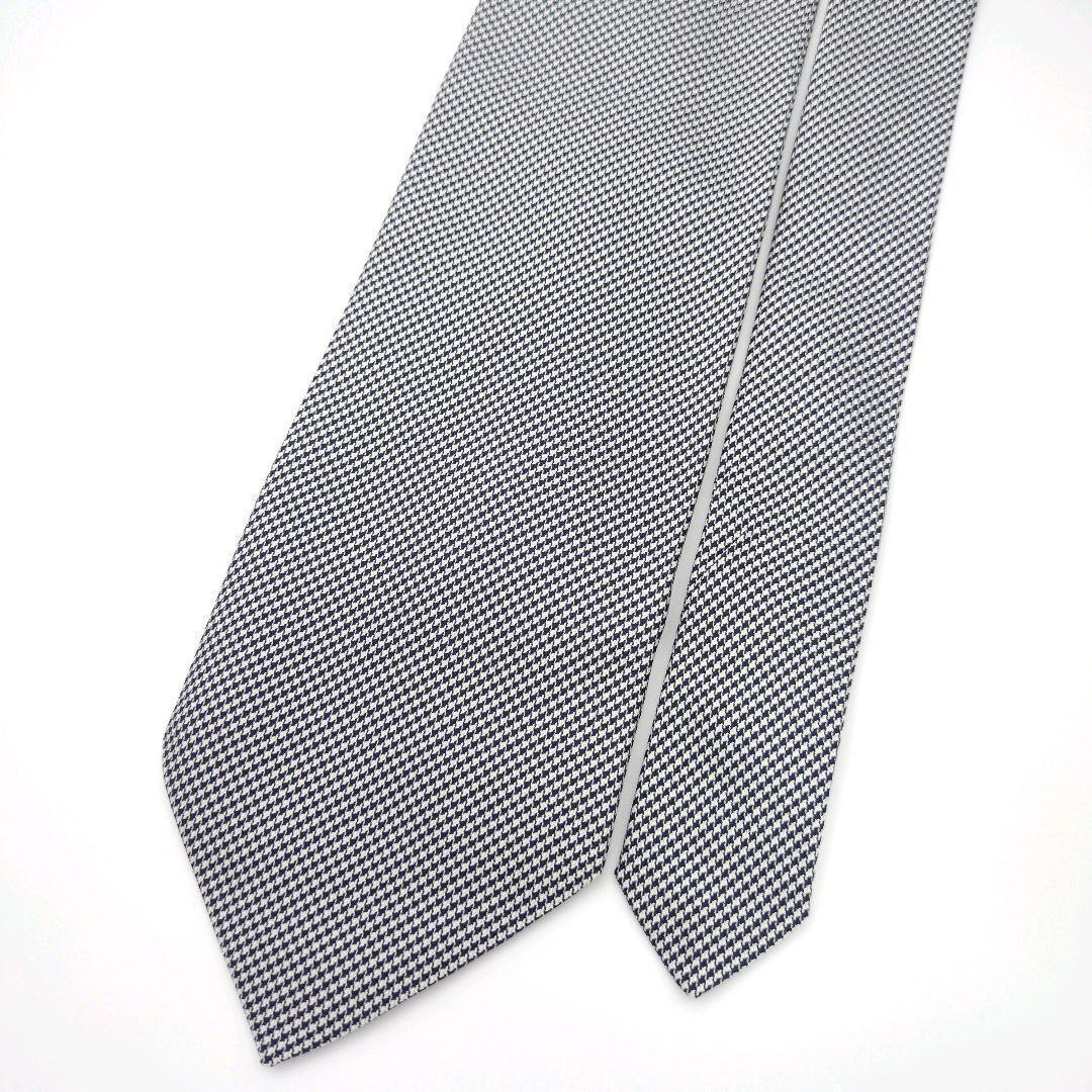 【新品未使用】ラルフローレン ネクタイ ネイビー ホワイト 千鳥格子柄 高級