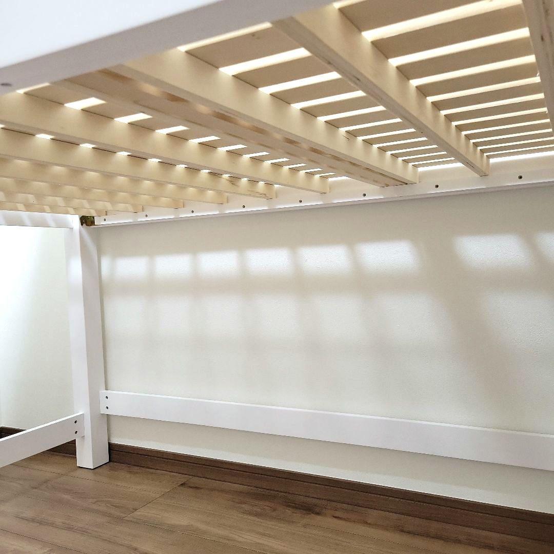 ☆美品☆送料込☆ロフトベッド　ハイベッド　　ロータイプ　棚付　木製　匿名配送