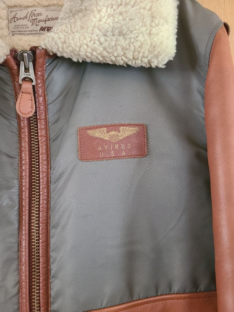 senaninアビレックス　ムートンコンビレザージャケット