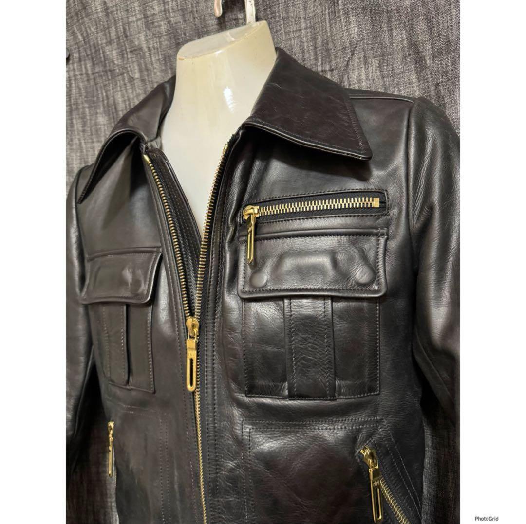 定価110000円 GalaabenD 牛革カウレザー　限定色　レザージャケット