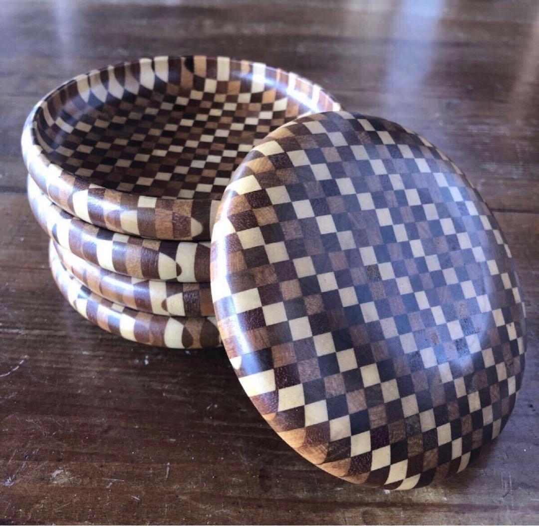 寄木細工 箱根細工 小皿 ナッツ皿 無垢 菓子皿 銘々皿 プレート 工芸品