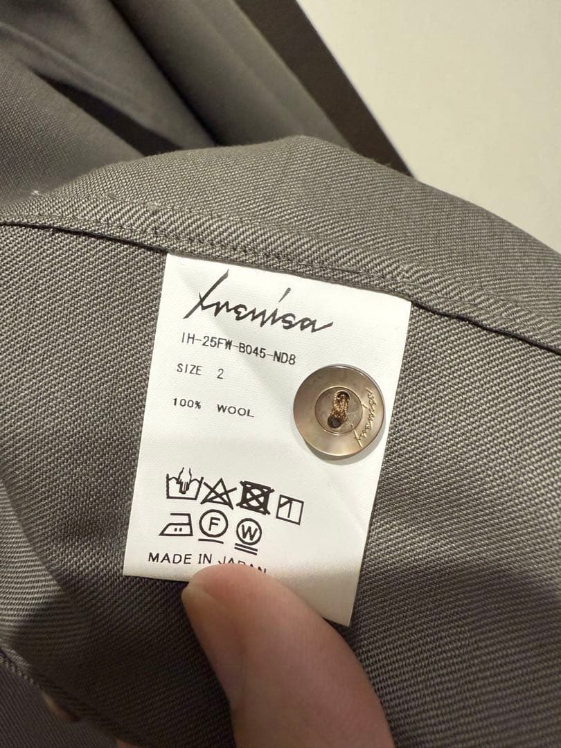 irenisa リラックスフィットシャツ　ストーングレーサイズ2