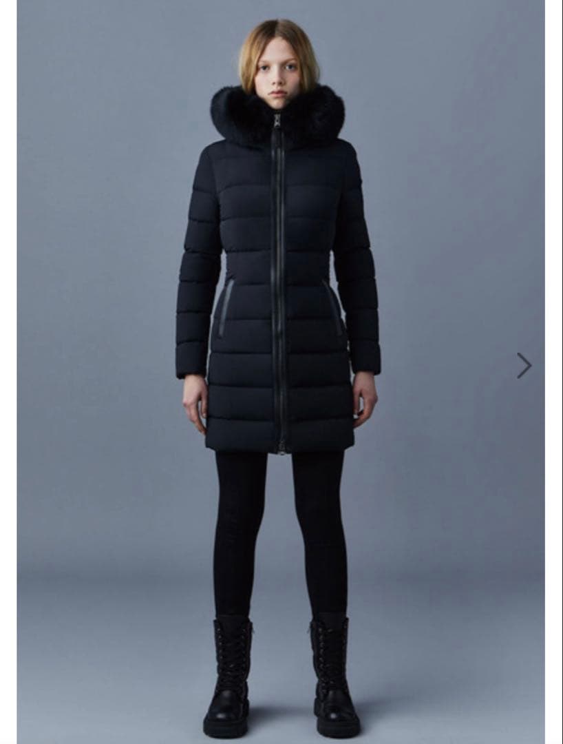 MACKAGE マッカージュブラックファー付きダウンジャケット　CALLA-BX