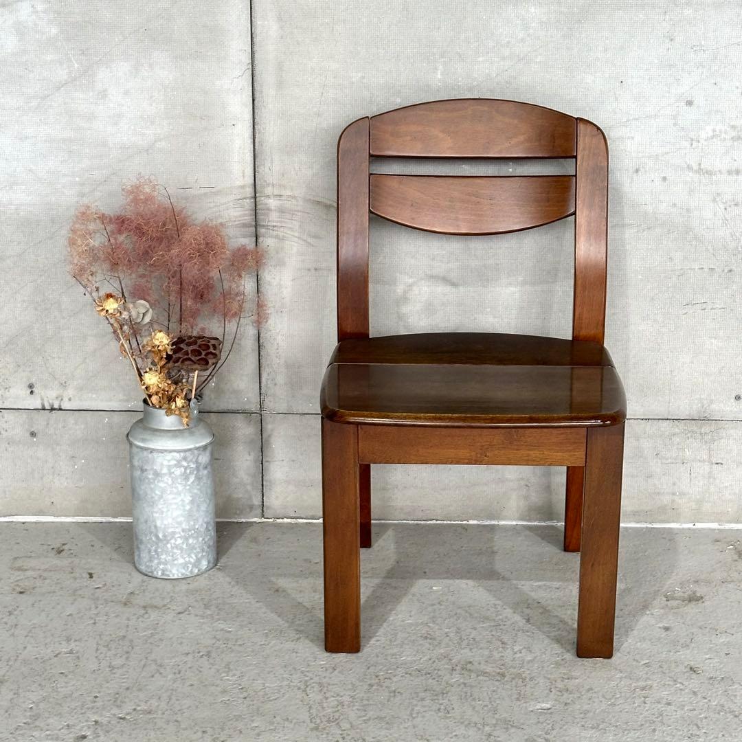 ★1980年代★ ヴィンテージ 木製ダイニングチェア 無垢材｜国産家具 自然木