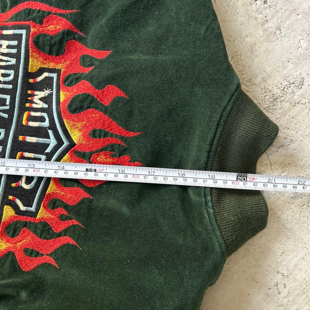 Harley-Davidson ベルベット ベロア　スカジャン グリーンM