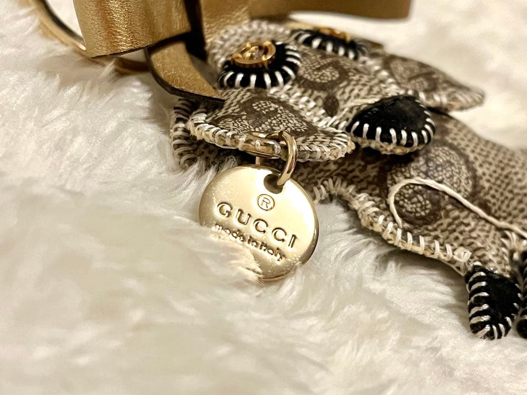【GUCCI】美品 グッチ キーリング チャーム グッチョリ GG柄 PVC