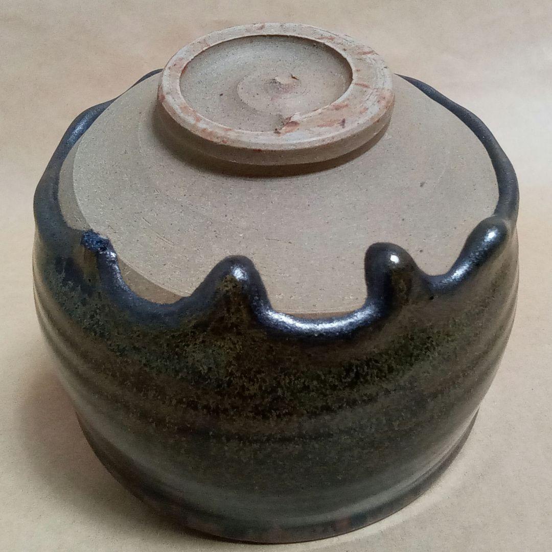 抹茶茶碗　虫明焼　黒井一楽