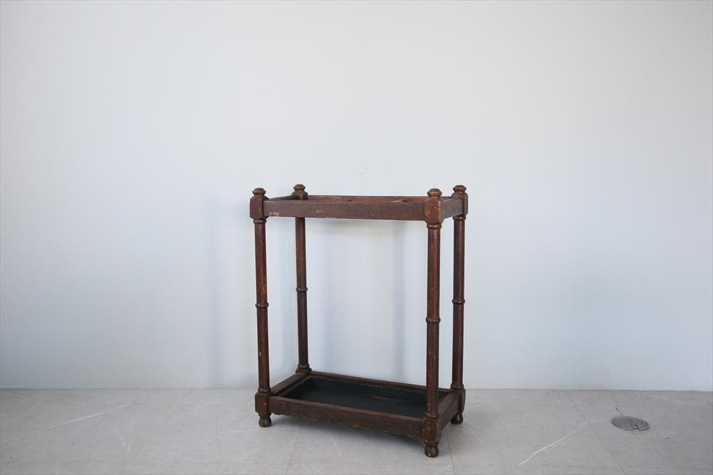 英国アンティーク木製傘立て/アンブレラスタンド/玄関インテリア(92-69)