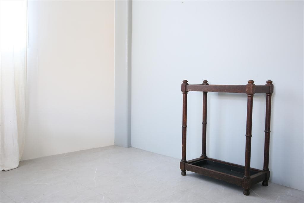 英国アンティーク木製傘立て/アンブレラスタンド/玄関インテリア(92-69)