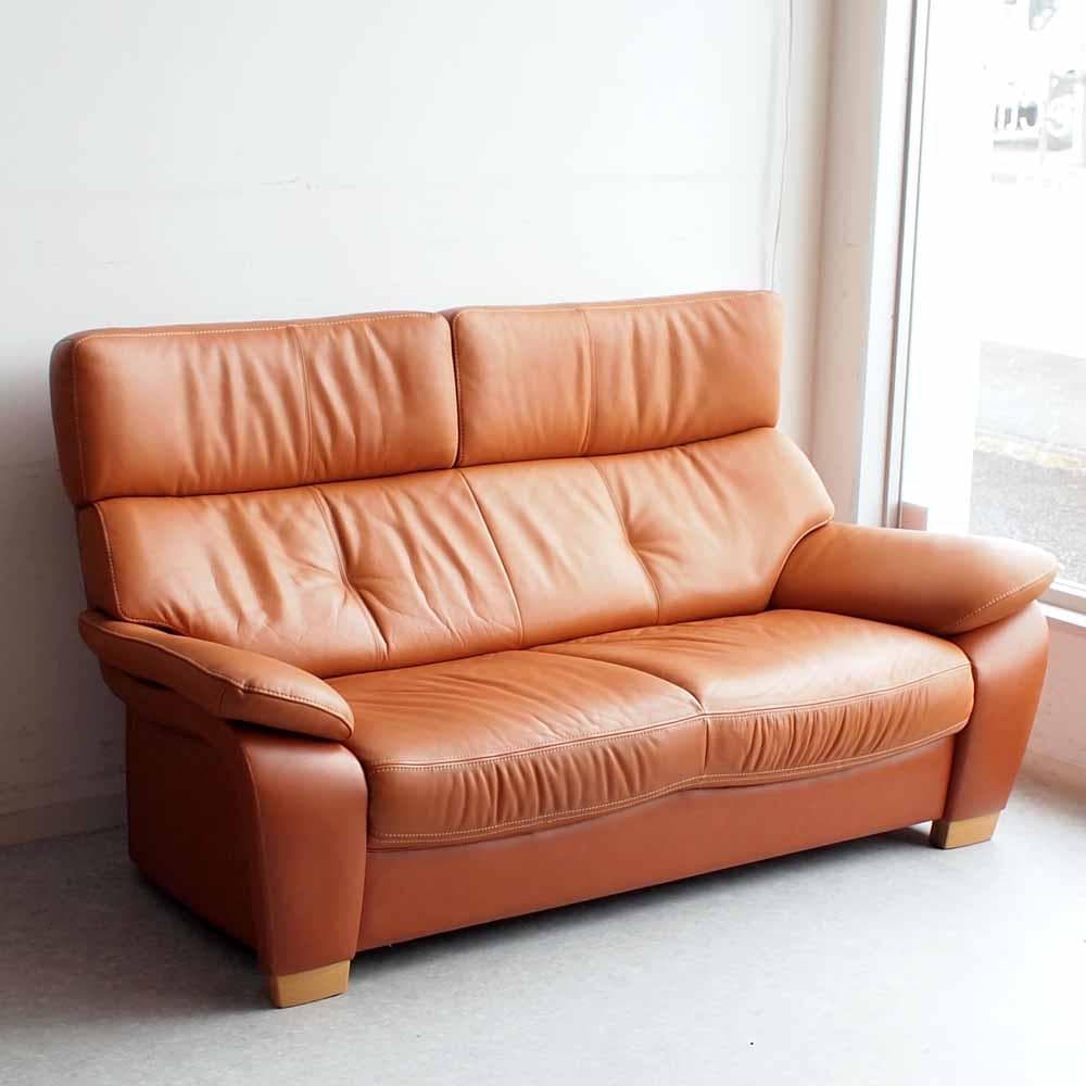 カリモク ZT73モデル 2人掛けソファ レザー ZR24467