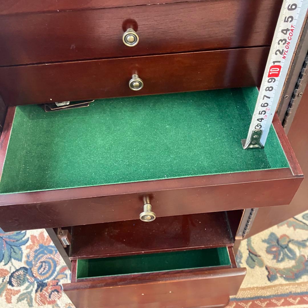 北欧レトロ Powellパウエル 猫脚 木製ジュエリーケース アクセサリーケース