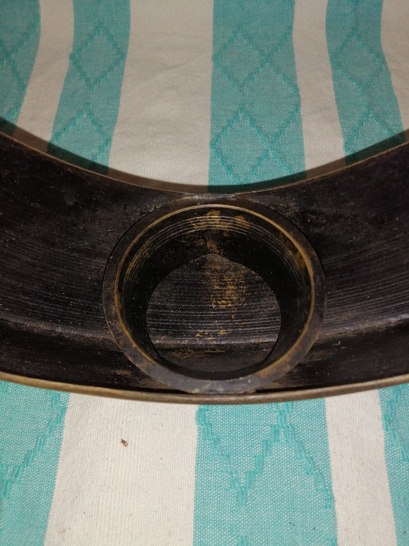 花器 銅器 銅製 金属 満月型 池坊 生花 花瓶