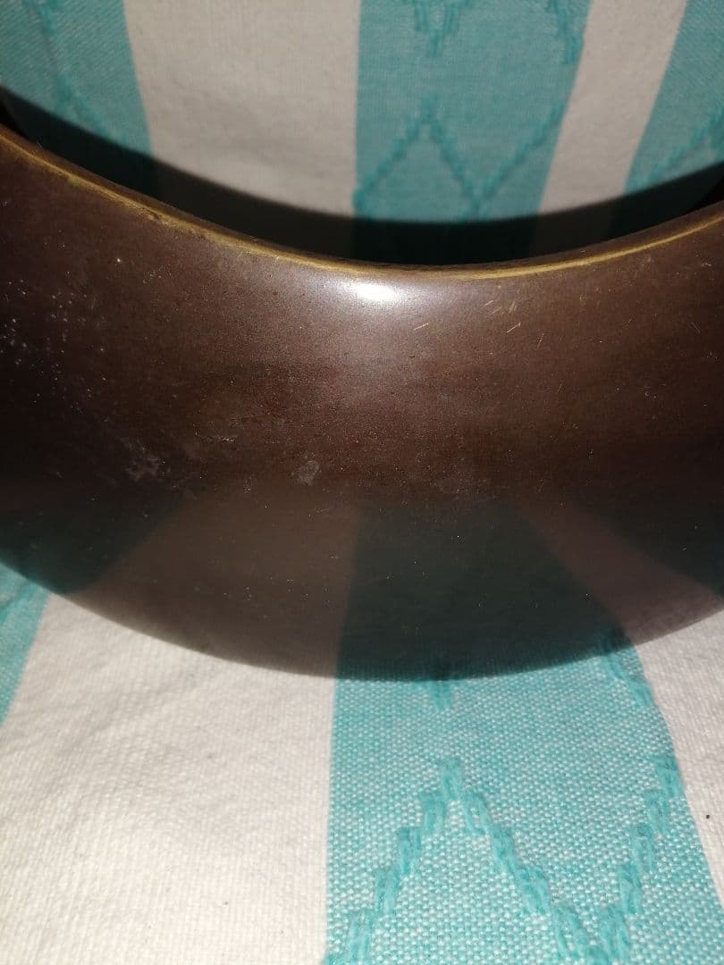 花器 銅器 銅製 金属 満月型 池坊 生花 花瓶