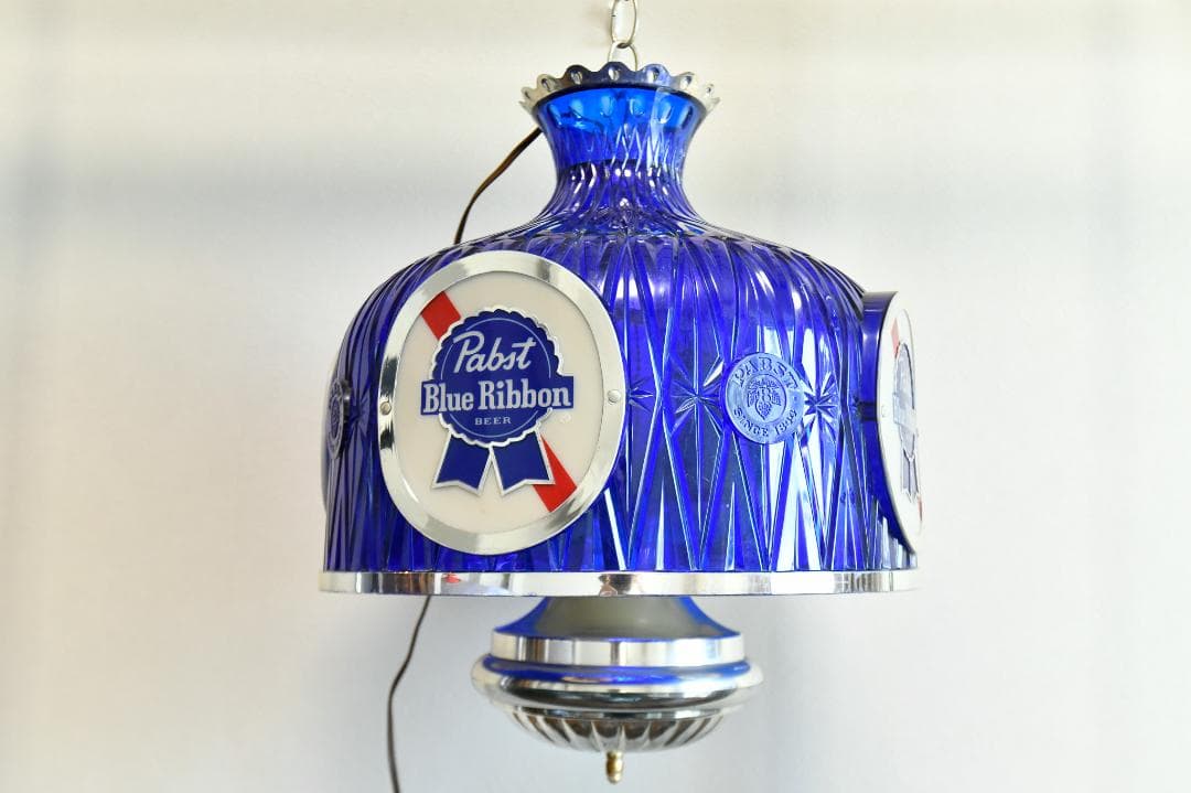 ★在庫１点 パブスト ブルーリボン 吊り下げ ランプ PBR 高さ40cm