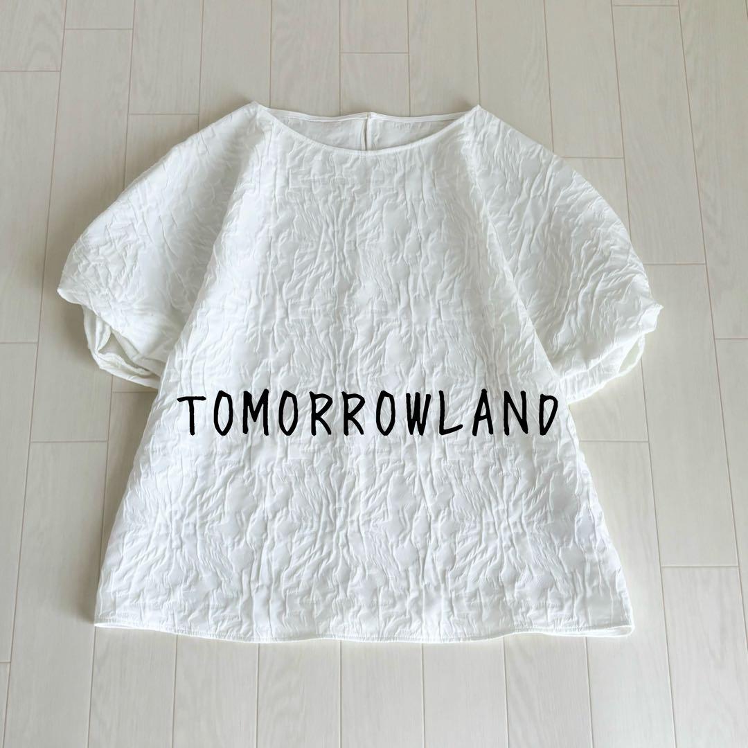 【極美品】TOMORROWLAND フラワージャカード ツイストスリーブブラウス