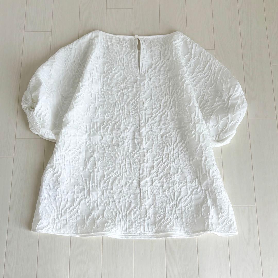 【極美品】TOMORROWLAND フラワージャカード ツイストスリーブブラウス