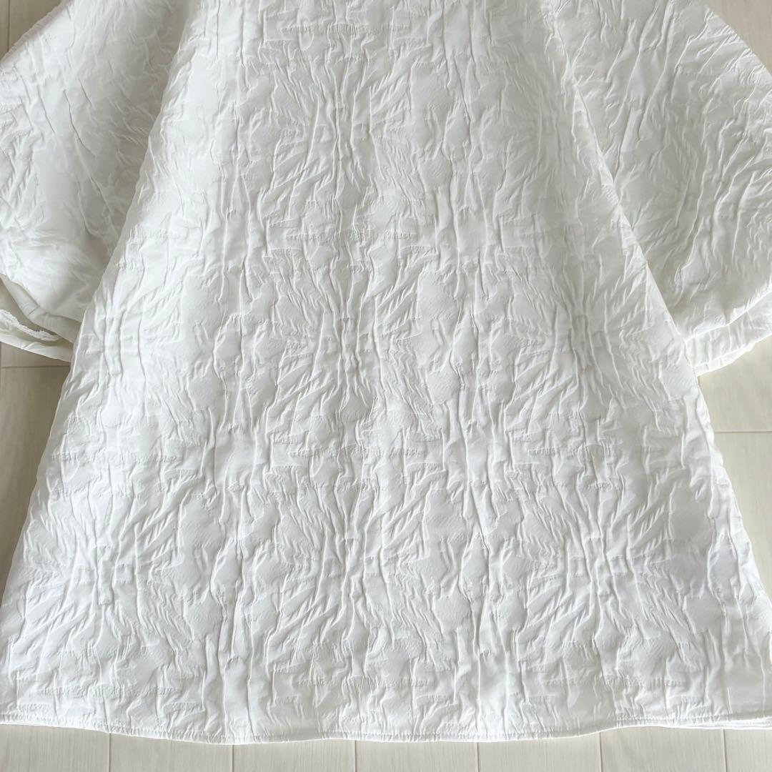 【極美品】TOMORROWLAND フラワージャカード ツイストスリーブブラウス