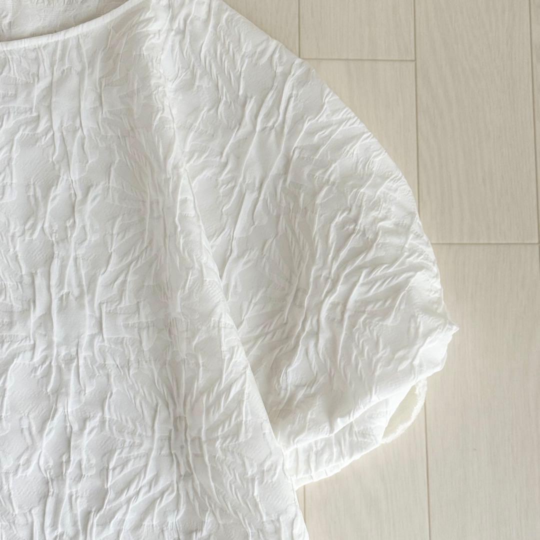 【極美品】TOMORROWLAND フラワージャカード ツイストスリーブブラウス